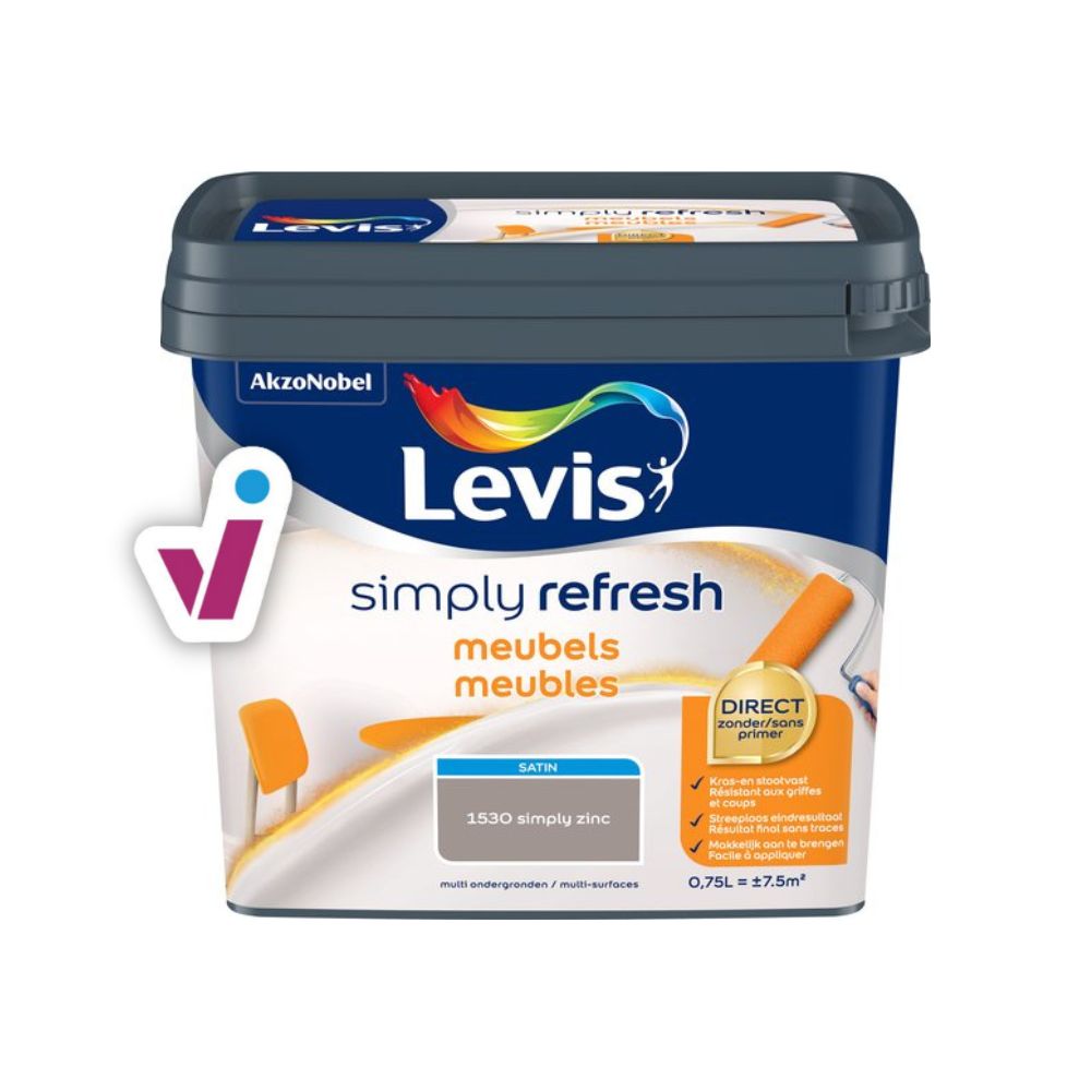 Peinture mur Ambiance Blanc satin 5 L LEVIS