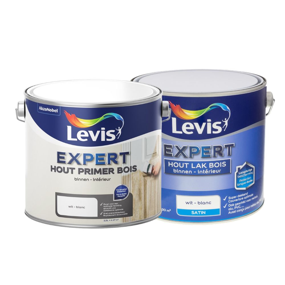 BUNDLE: Levis Expert Hout Primer Binnen + Lak Binnen Satin