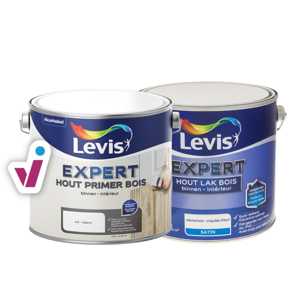 ENSEMBLE: Levis Expert Primer Bois Intérieur + Laque Bois Satin