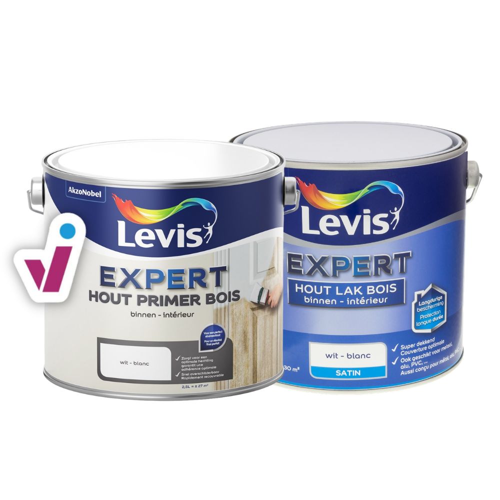 BUNDLE: Levis Expert Hout Primer Binnen + Lak Binnen Satin