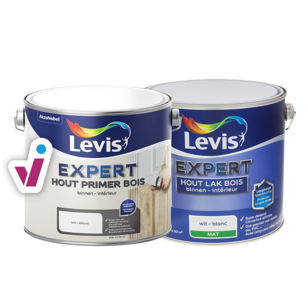 ENSEMBLE: Levis Expert Primer Bois Intérieur + Laque Bois Mat